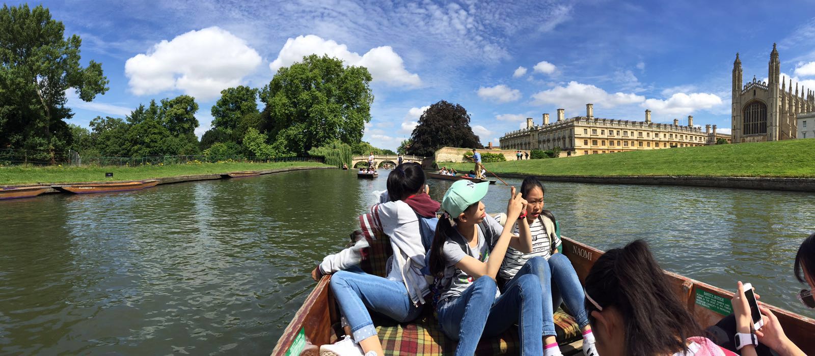 Punting in Cambridge for international students